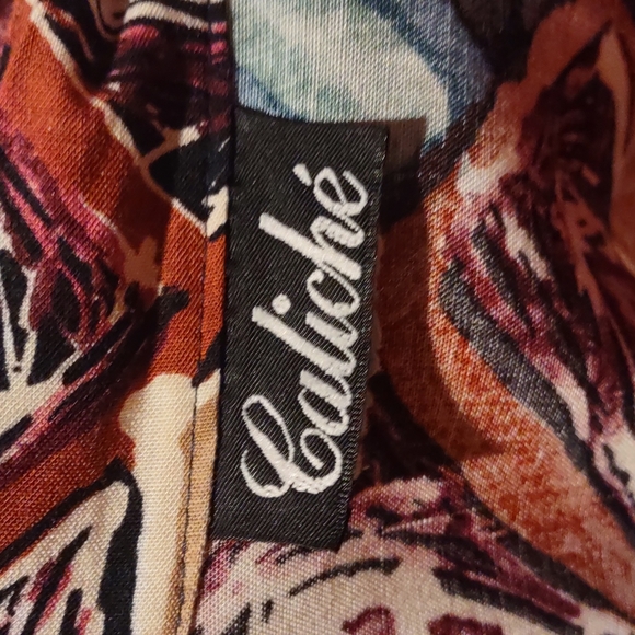 Vintage Caliché Blouse Abstract Leaf - Picture 8 of 12